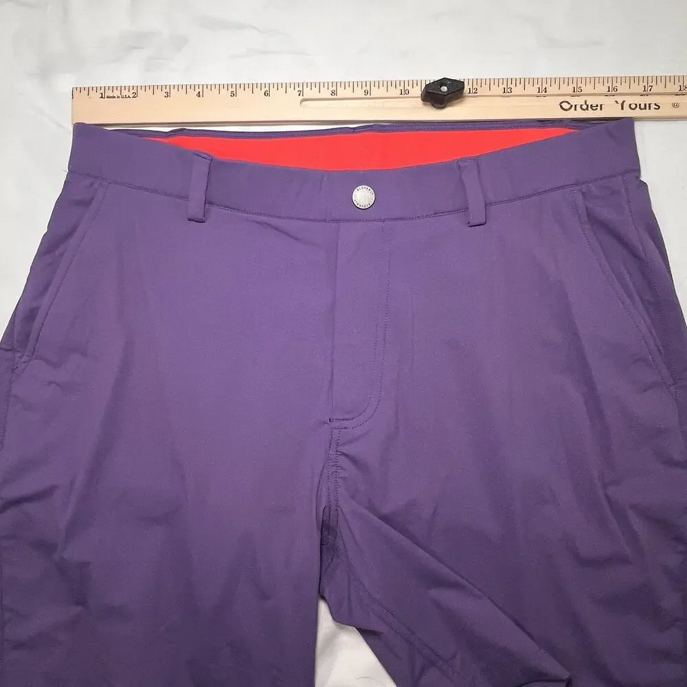 Redvanly Hanover Shorts Size L / 7” Loganberry Purple Pull On Golf Performance